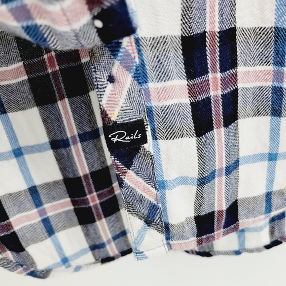 Rails Hunter Long Sleeve Button Down Plaid Flannel Shirt Size Small - Picture 16 of 16